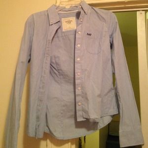 Blue long sleeve button up