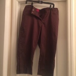 Dark brown capris