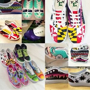 CUSTOM PAINTED VANS / CONVERSE / TOMS