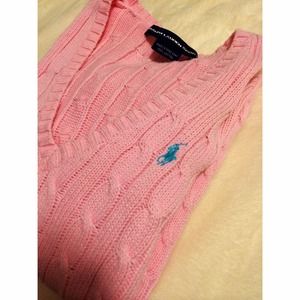 Ralph Lauren knitted sweater in pink (small)