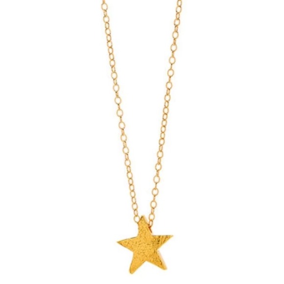 Gorjana gold plated star bead necklace