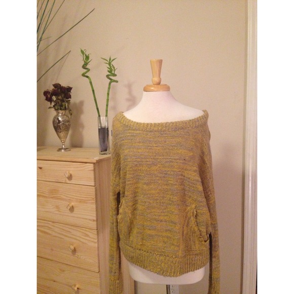 Yellow Free People Sweater