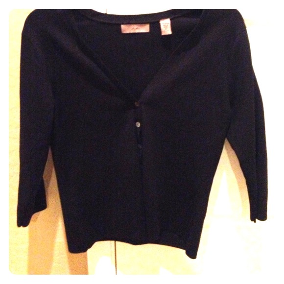 Black cardigan sweater