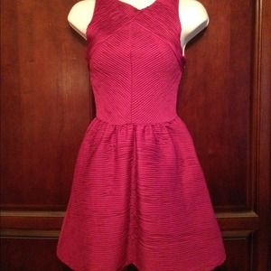 TOPSHOP Magenta Fit-n-Flare Dress. NWOT.