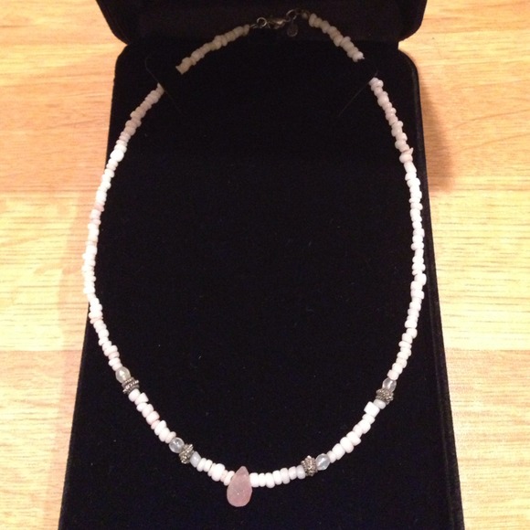 Pink choker necklace