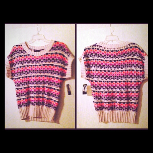 SALE Nine West Short Sleeve Knit Sweater