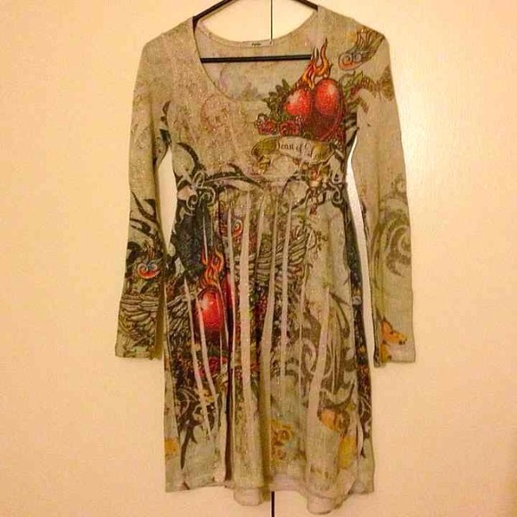 Ed Hardy Long Sleeve Dress