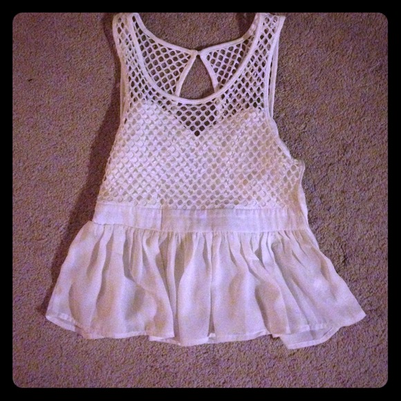 White bustier top