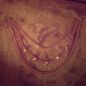 Gold 3 layer necklace