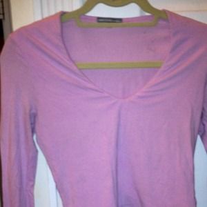 James Perse Pink V-Neck long sleeve top -size 2