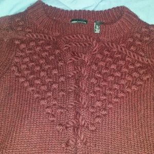 Red Moda International Tie front, Pullover Sweater