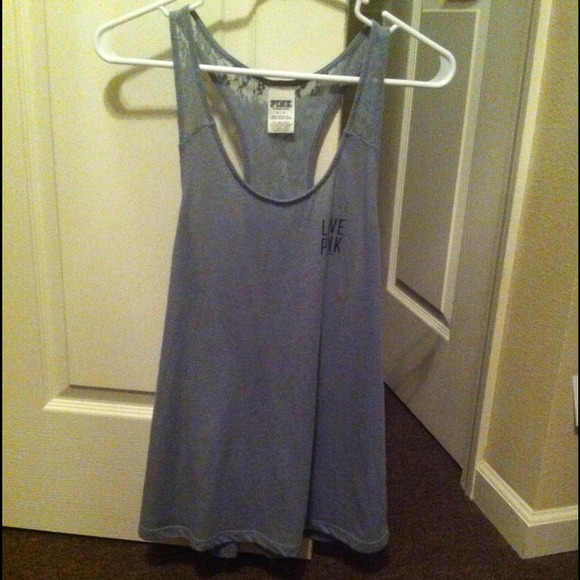 ❗️SOLD❗️Lace back PINK tank top