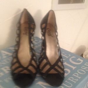 S A L E.   Carlos black open toe Size 8.5 $25