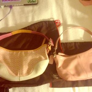 *BUNDLE* TWO PINK COACH HOBO PURSES