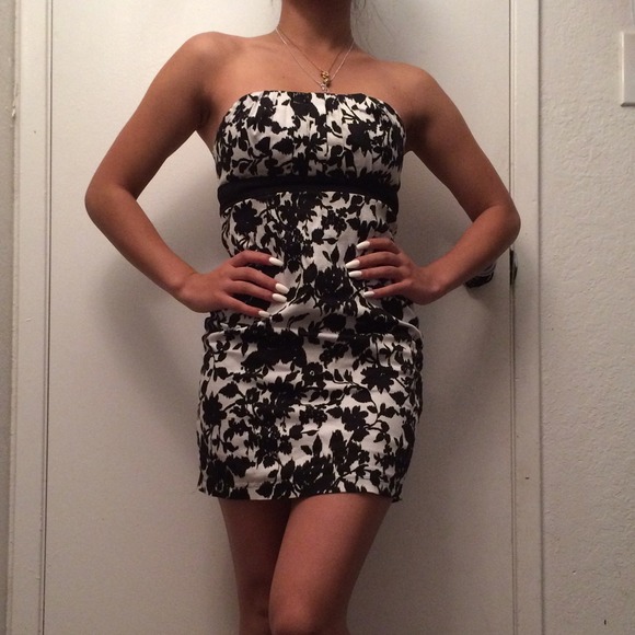 Black & White Floral Dress