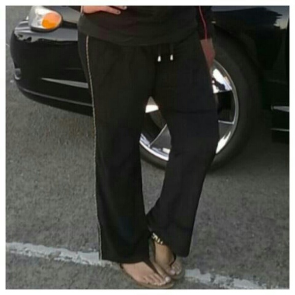 Black Velour Track Suit, with gold details & hood. - Picture 3 of 4