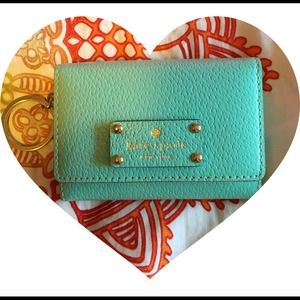 Turquoise Kate Spade ID & card holder