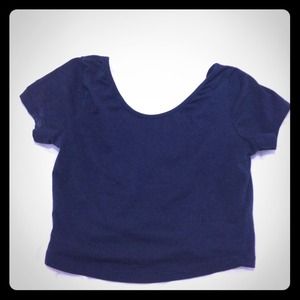 Navy blue crop top
