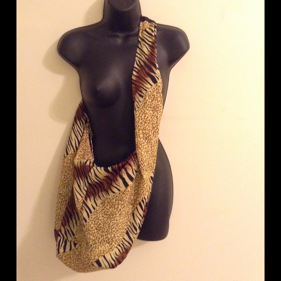 Over the shoulder animal print hobo purse
