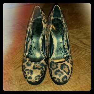 Cheetah print wedges