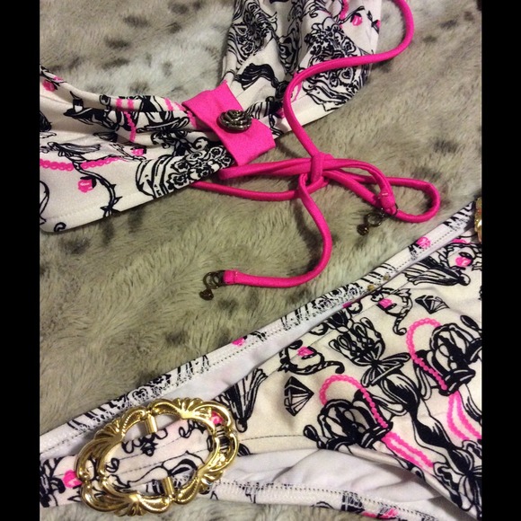 B. Swim Masquerade Pink Girly Bikini - Picture 2 of 2