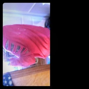 Pink slitted sweater