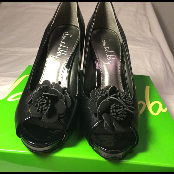 ‼️Sam & Libby peep toe black heels - Picture 3 of 4