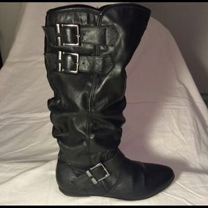 Black Slouchy  Boots