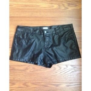 Faux leather shorts from forever 21