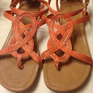 Peach sandals