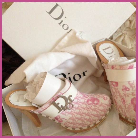Christian Dior Girly Pink Signature High Heel Clog