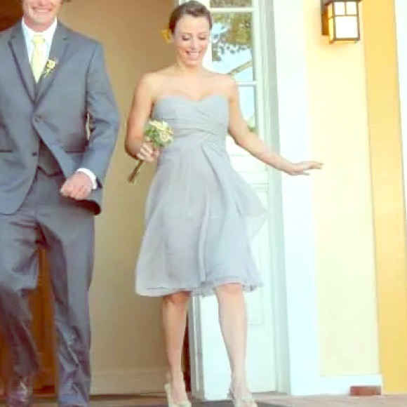 REDUCED: Strapless chiffon short dress