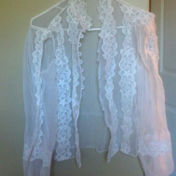 Sheer lace cardigan