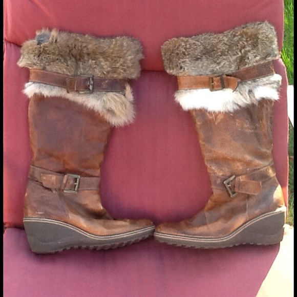 made in Italy Boots - Real FUR and LEATHER Boot. Made In Italy. FIRM