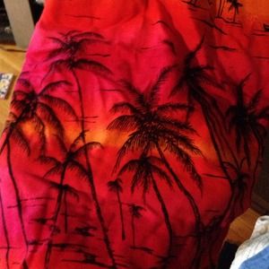 Pink, red and orange hues with palms sarong