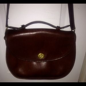 Vintage leather Coach bag