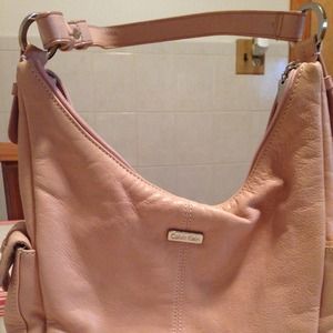 Calvin Klein soft leather light pink bag