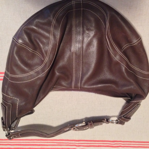 Chocolate Brown Coach Saddle Bag