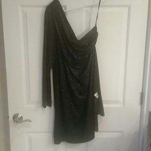 Allen B one shoulder dress