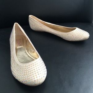 Nude Flats With Rhinestones