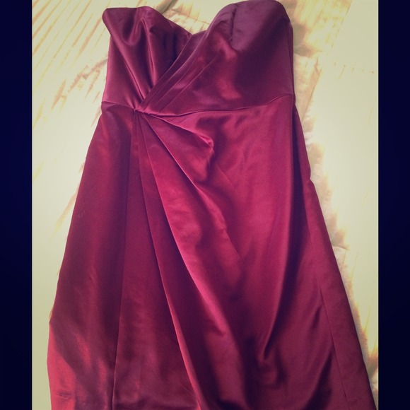 Sweetheart dress, wine color, worn once
