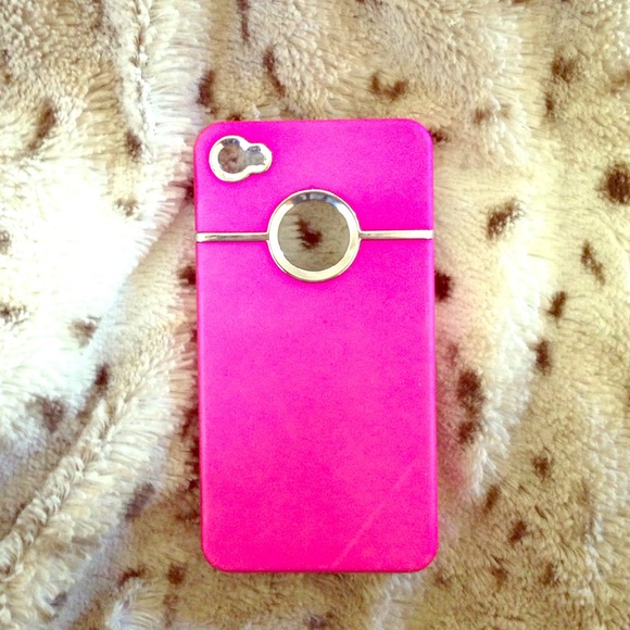Hard plastic hot pink iPhone 4/4s case
