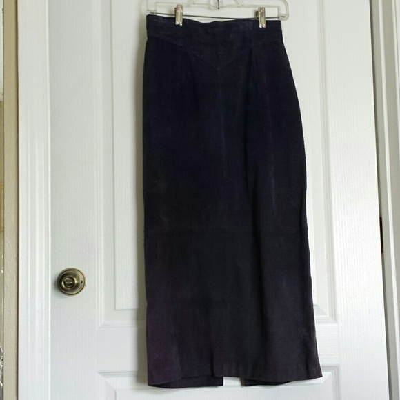SOLD!! Blue suede lined skirt