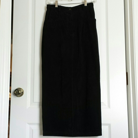 SOLD!!  Black suede skirt