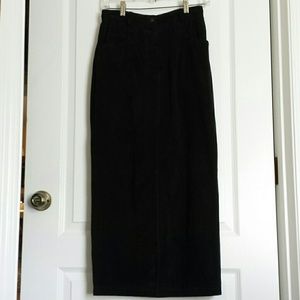 SOLD!!  Black suede skirt