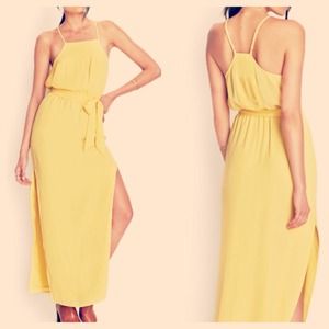 Yellow maxi dress