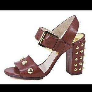 Linden Leather Brown Sandals Michael Kors size 8.5