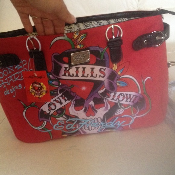 Brand new Ed Hardy purse with tags