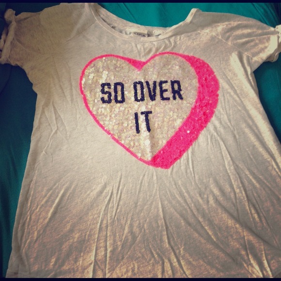 PINK by Victoria Secret Sparkly Heart Tee