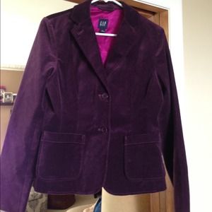 GAP purple velvet blazer